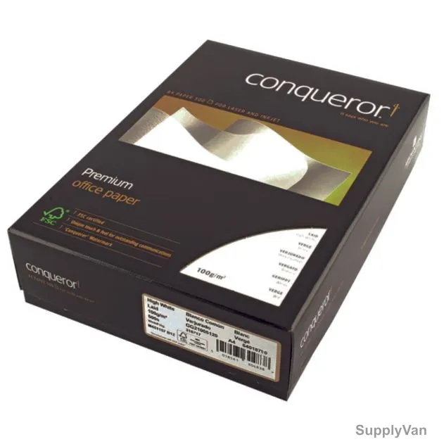 Conqueror High White Laid Paper, A4, 100 GSM, 500 Sheets/Pack