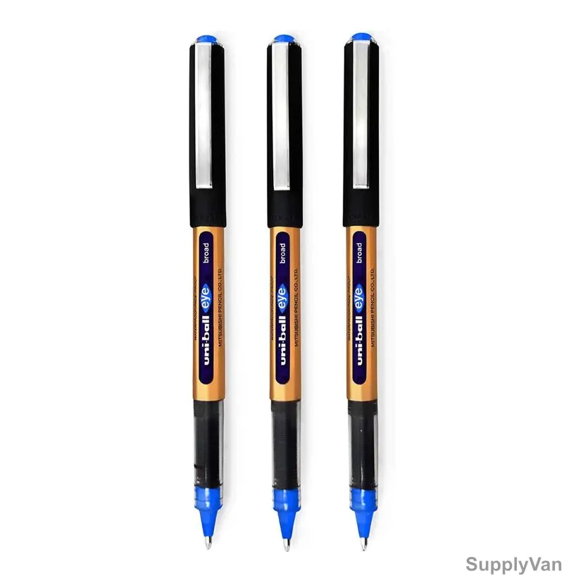 Uni-Ball Ball Point Pen, UB150-10-BE, Eye Broad, 1.0MM Tip, Blue, 12 Pcs/Pack