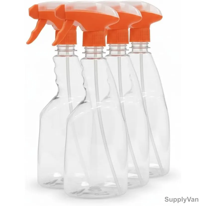 Swish Super Heavy Duty Spray Bottle, HDPE, 800ML, Orange/Clear, 4 Pcs/Pack