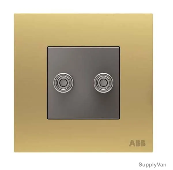 ABB Audio Socket, AM34144-MG, Millenium, 1 Gang, 2 Terminals, Matt Gold