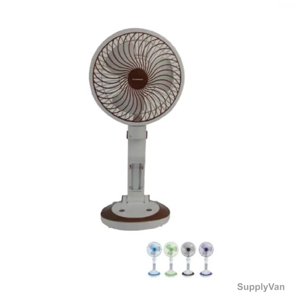 Olsenmark Rechargeable Fan W/ LED Light, OMF1735, 3 Blade, 6 Inch, White