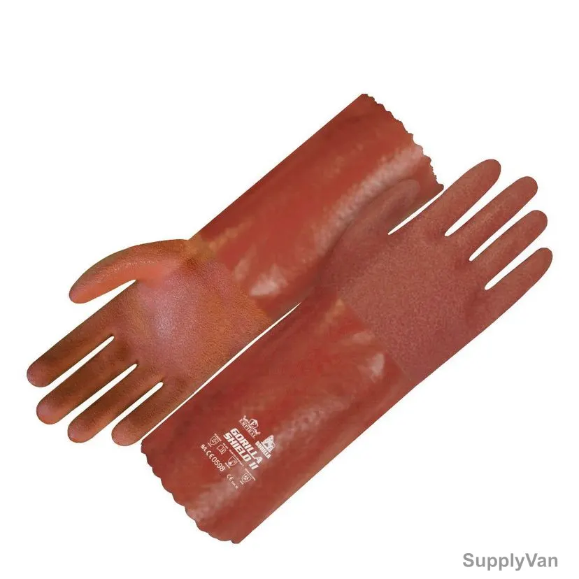Empiral PVC Dipped Gloves, Gorilla Shield II, PVC, M, Burgundy