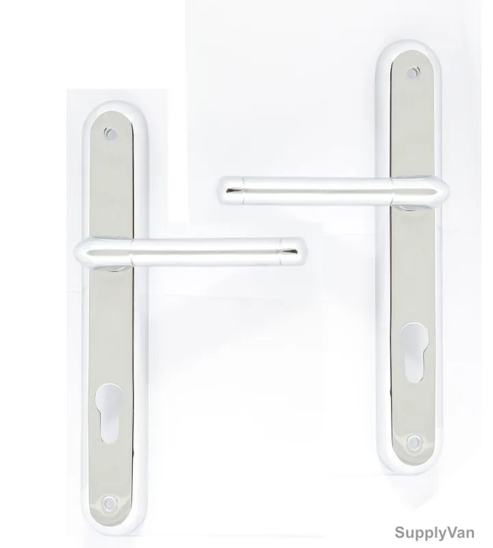 CAL Lever Handle Chrome with lock, SAF-15, Brass Material, Silver Colour