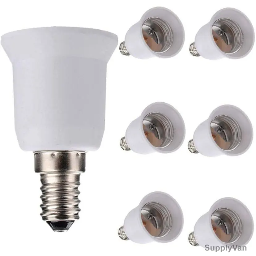 Lamp Holder, E14 to E27, White, 6 Pcs/Pack — image 1