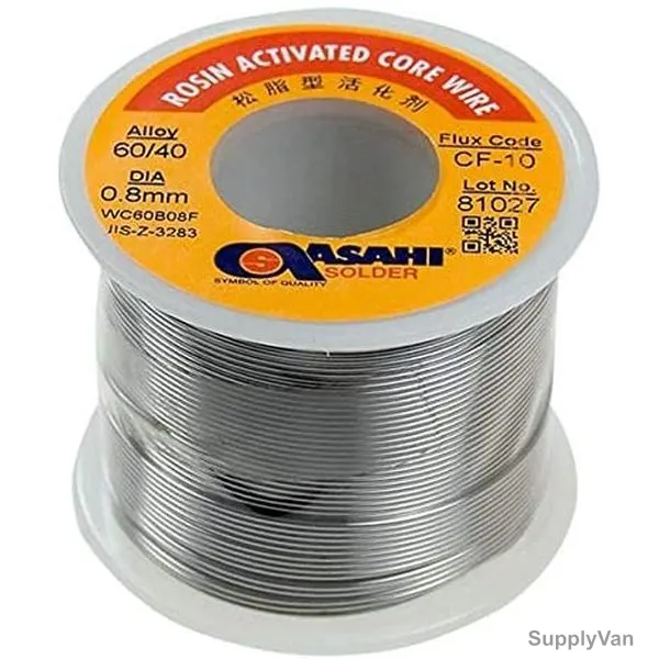 Sqashi Rosin Activated Soldering Wire, WC60B08F, 200GM, 0.8MM
