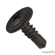 Tuf-Fix Wafer Self Drilling Screw, 8x3 Inch, CS, Black, PK225