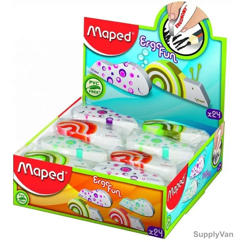 Maped Fancy Eraser, MD-119711, Ergo Fun, Multicolor, 24 Pcs/Pack