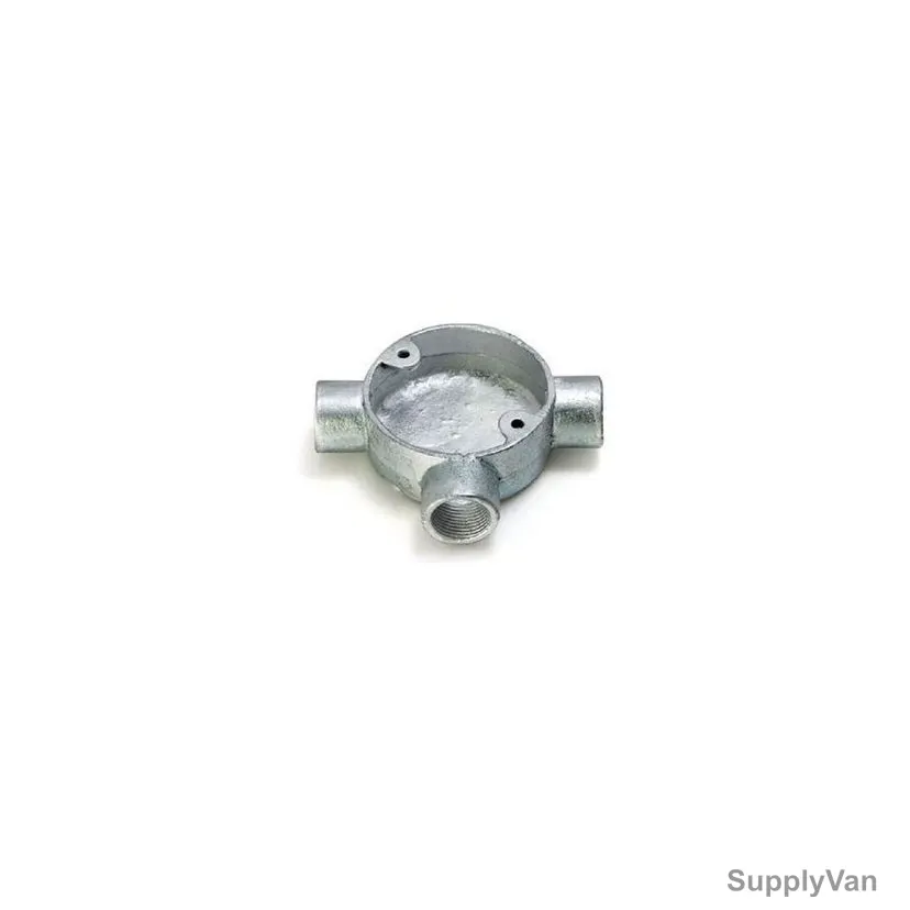 Barton 3 Way Tee GI Junction Box, M184GLV25, 25MM Bore Dia