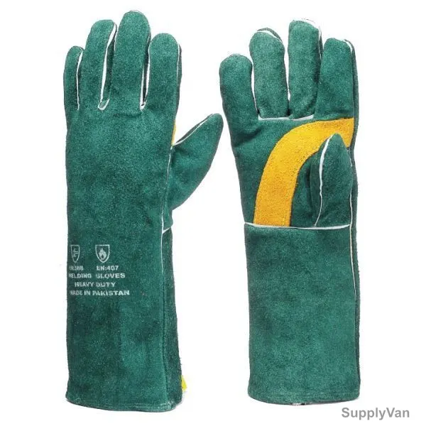 Vaultex Welding Gloves, DPW, Green, PK12