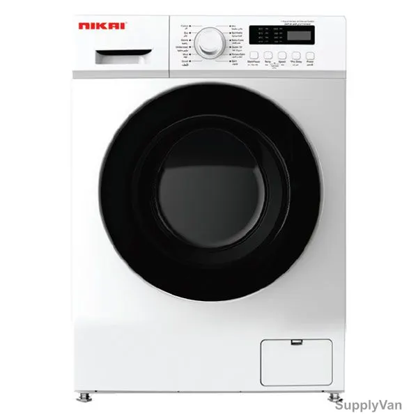 Nikai Front Loading Washing Machine, NWM600FN7, Fully Automatic, 6 Kg, White