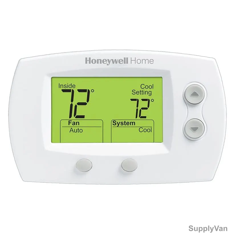 Honeywell Non-Programmable Digital Thermostat, TH5220D1029, FocusPro 5000 Series, LCD, 2H/2C, Premier White — image 1