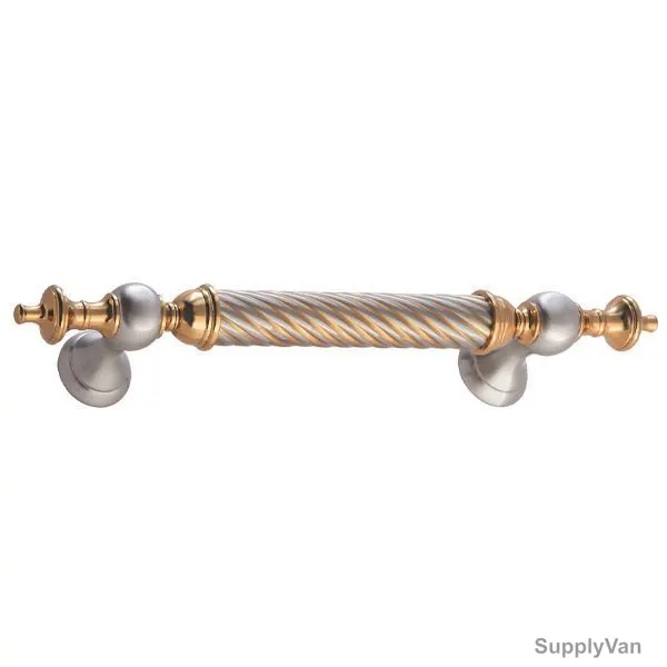 Doganlar Door Handle, Gulle-Burgulu, Brass, Satin Nickel and Gold Plated
