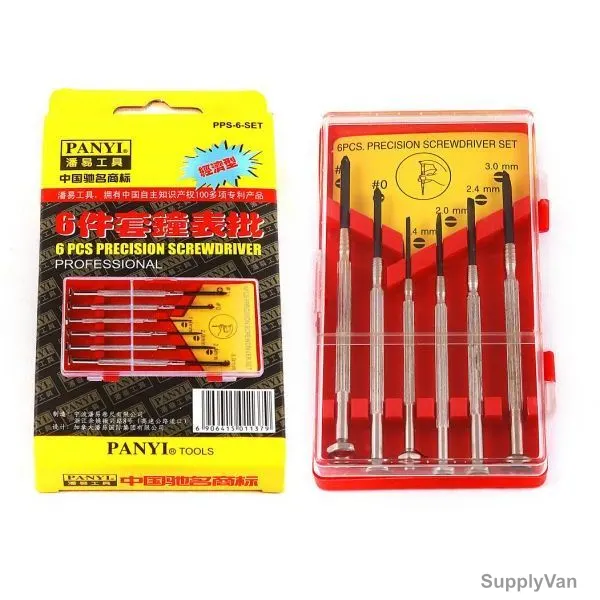 Panyi Precision Screwdriver Set, SH-PPS-6-SET, Silver and Black, 6 Pcs/Set