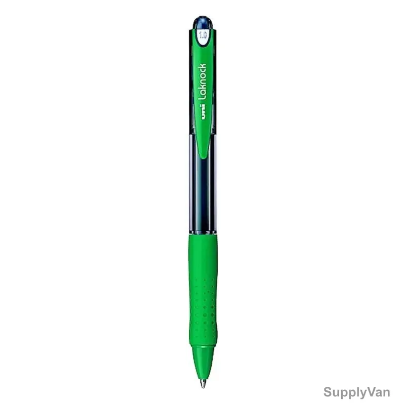 Uni-Ball Ball Point Pen, SN100M-GN, Laknock, 1.0MM Tip, Green, 12 Pcs/Pack