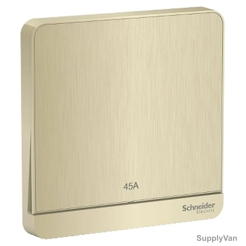 Schneider Electric Electrical Switch, E8331D45N-GH, AvatarOn, 1 Gang, 45A, 250VAC, Metal Gold Hairline