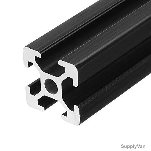 Extrusion T-Slot Profile, 20 Series, Aluminium, 20 x 20MM, Black — image 1