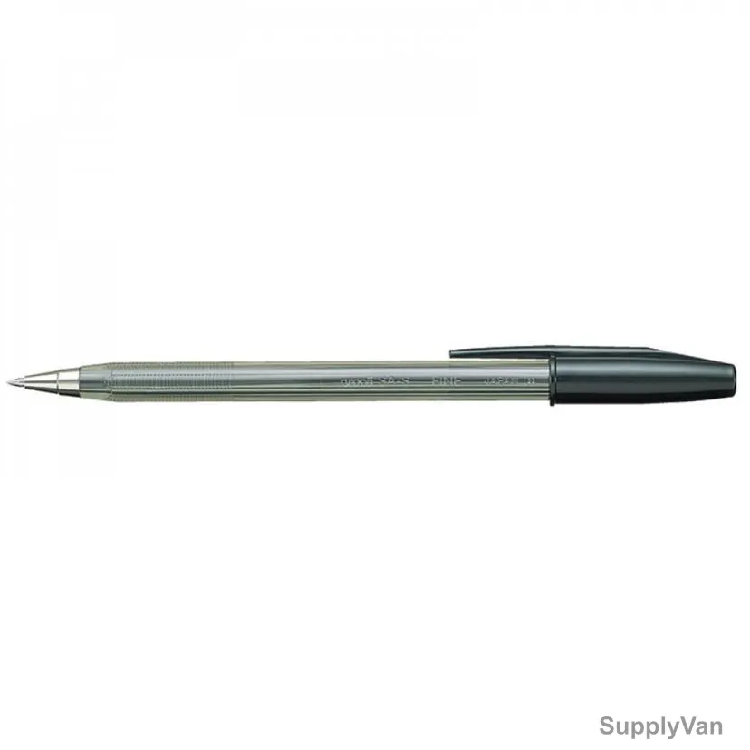 Uni-Ball Fine Ball Point Pen, SAS-BK, 0.7MM Tip, Black, 12 Pcs/Pack
