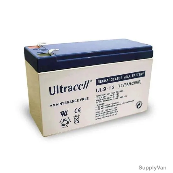 Ultracell VRLA Battery, UL9-12, 12V, 9A