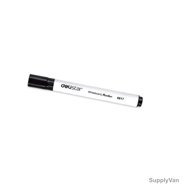 Deli Whiteboard Marker, E6817A, 2MM, Black, 12 Pcs/Pack