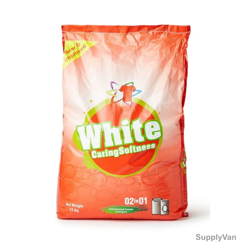 White Caring Softness Detergent Powder, 15 Kg