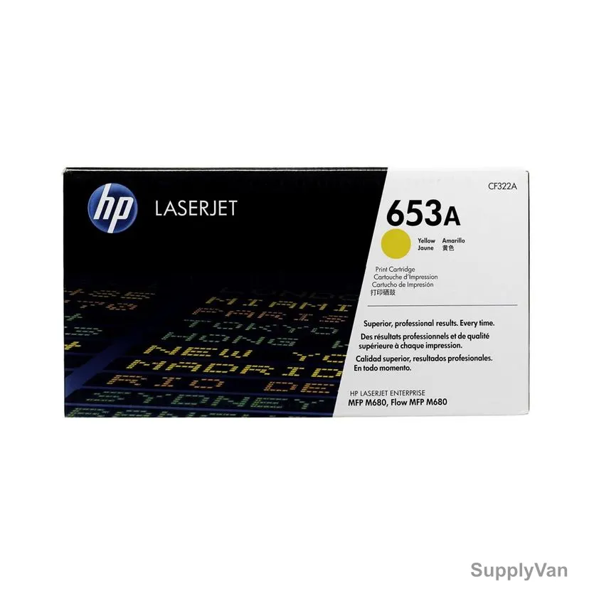 HP Original LaserJet Toner Cartridge, CF322A, 653A, Yellow — image 1