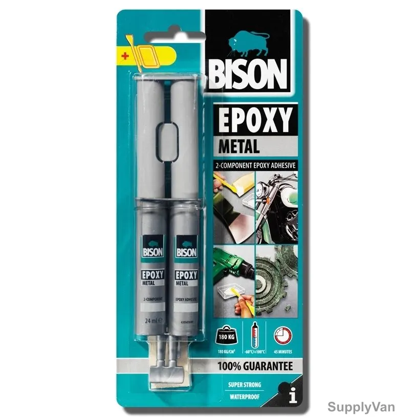 Bison Metal Epoxy Adhesive,6305442, Epoxy Resin;Modified Amide, 24 ML