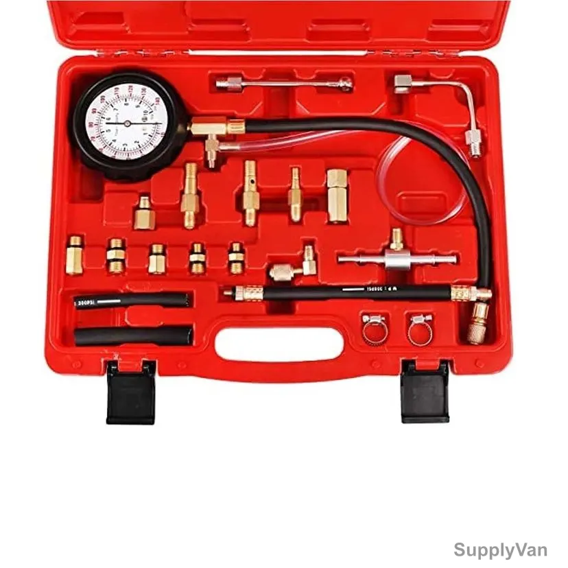 Aqson Fuel Injector Pump Pressure Gauge Kit, FHTAECTK140, 1/4 Inch SAE Connection Size, 0-140 PSI — image 1