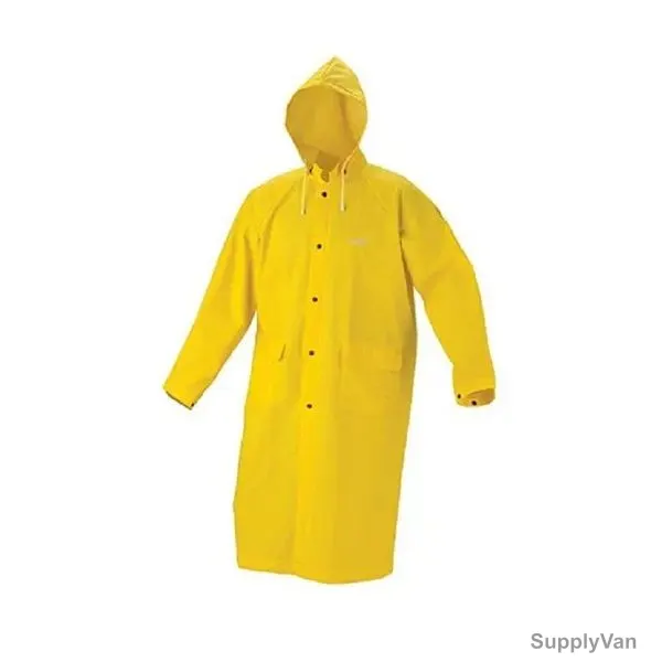 Rain Coat, PVC, 0.35MM Thk, 3XL, Yellow