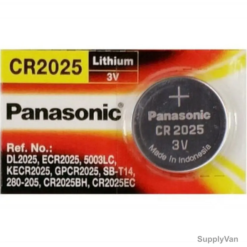 Panasonic Lithium Coin Battery, CR2025, 165mAh, 3V — image 1