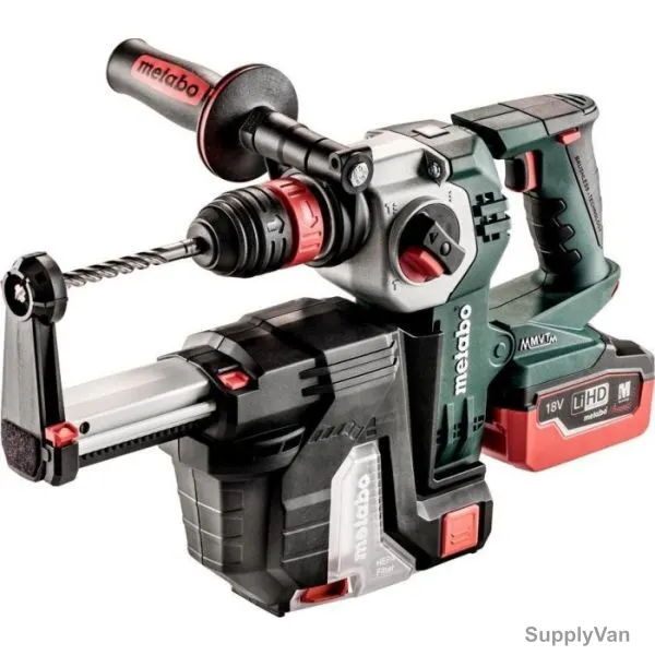 Metabo Cordless Hammer Drill With Dust Extraction and Carry Case, KHA-18-LTX-BL-24-Quick, 600211920, 18V, 2 x 5.5Ah Battery