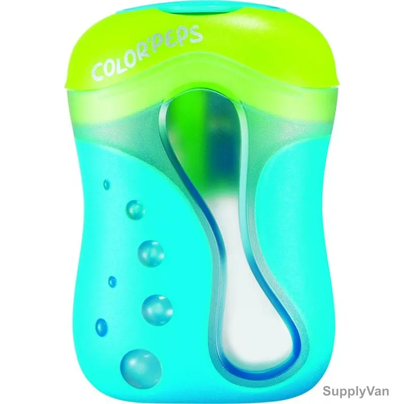 Maped Color'Peps Pencil Sharpener, MD-043110, 2 Hole, Green