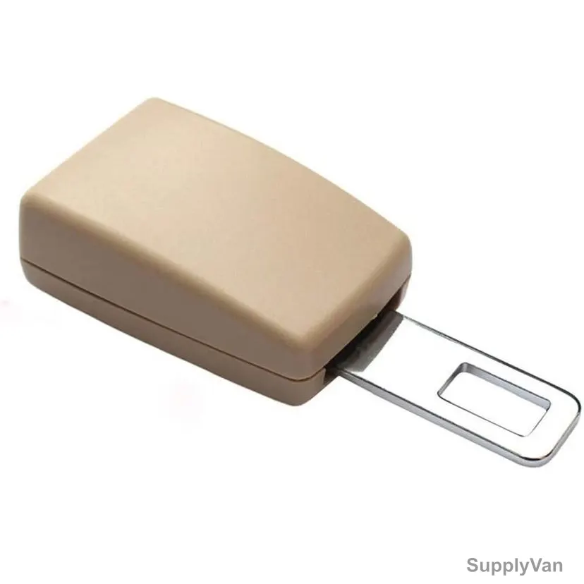 Car Seat Belt Extender, Stainless Steel/ABS Plastic, Beige