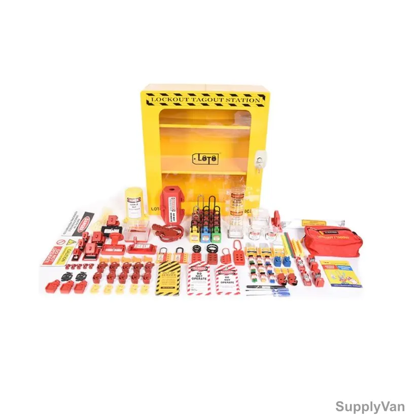 Lok-Force Electrical Loto Kit, LOKT-ESC10-601, L, 197 Pcs/Kit