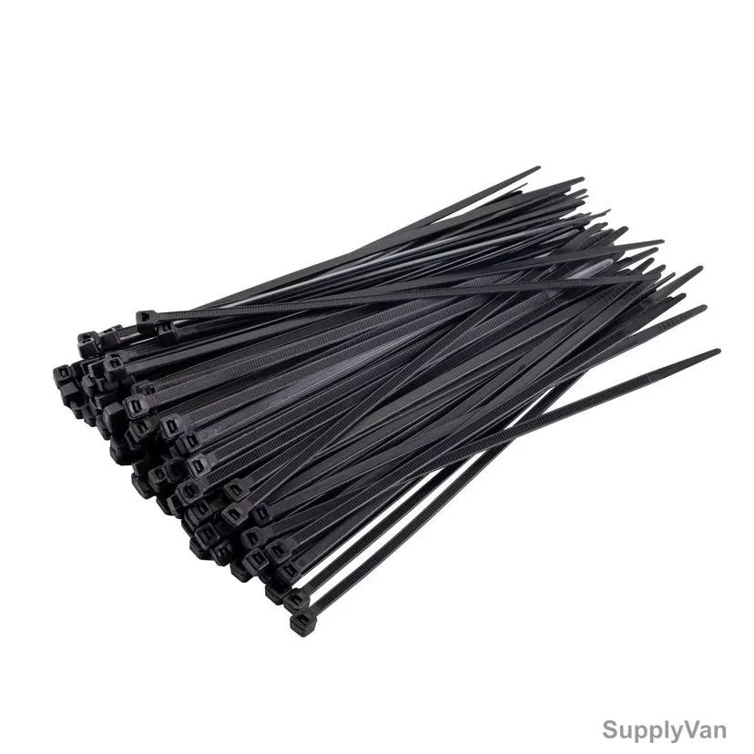 York Nylon Cable Tie, Medium, 8 Inch x 3.6MM, Black, 100 Pcs/Pack