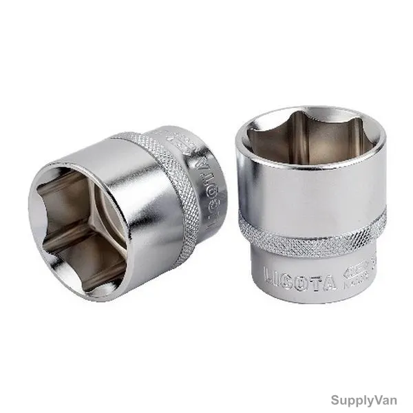 Licota Flank Socket, N4032, N4 Series, 6 Point, 1/2 Inch Drive Size, 32MM