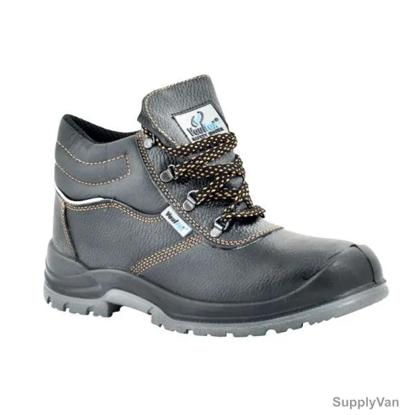 Vaultex Steel Toe Safety Shoes, SGK, Size42, Black, High Ankle