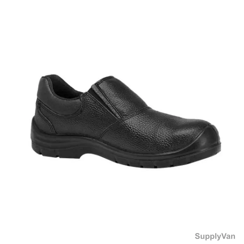 Vaultex Low Ankle Protective Footwear Without Lace, AMJ, Genuine Leather, SBP, Size38, Black