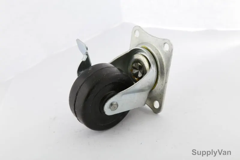 Caster Wheel Nylon With Plate, SAF-69, Silver