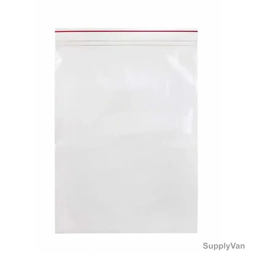 Ziplock Bag, Plastic, 5 Inch Width x 6 Inch Length, 50 Micron, Clear, 100 Pcs/Pack — image 1