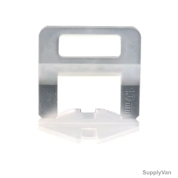 3D Tiles Levelling Instrument Clip, 3D01112, 1MM, Clear, 100 Pcs/Pack