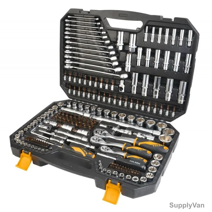 Tolsen Socket Set, 15147, Chrome Vanadium Steel, 216 Pcs/Set — image 1