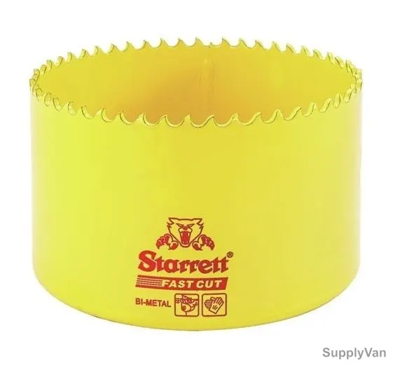 Starrett Hole Saw, FCH160MM, High Speed Steel, 160MM, 5.5 TPI, Yellow