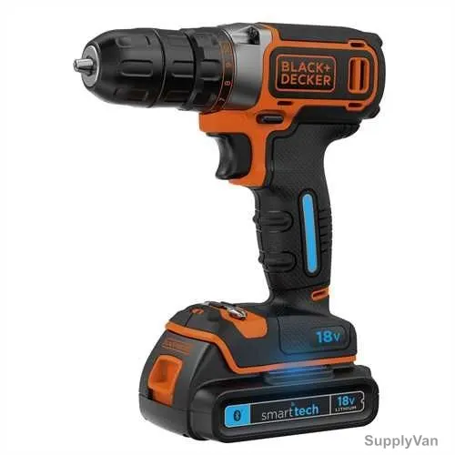 Black and Decker Smart Tech Drill Driver, BDCDC18KST-GB, 18V, 650RPM