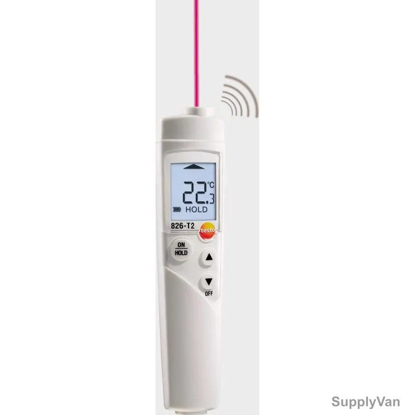 Testo Digital Infrared Thermometer, 826-T2, -50 to +300 Deg.C