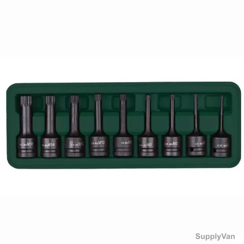 Uken Hex Impact Bit Socket Set, U1520, 1/2 Inch Drive, 8 Pcs/Set