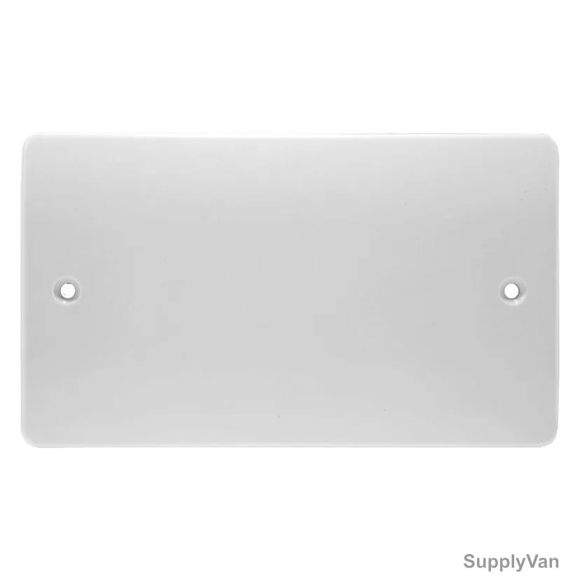 Mk Blank Plate, K3828WHI, Logic Plus, Thermoset Plastic, 2 Gang, White