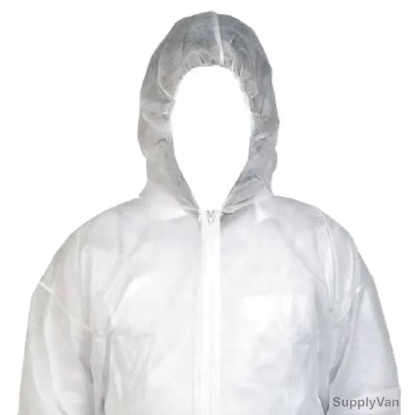 Scudo Non-Woven Polypropylene Disposable Coverall, SC-100, 100, 2XL, 40 GSM, White