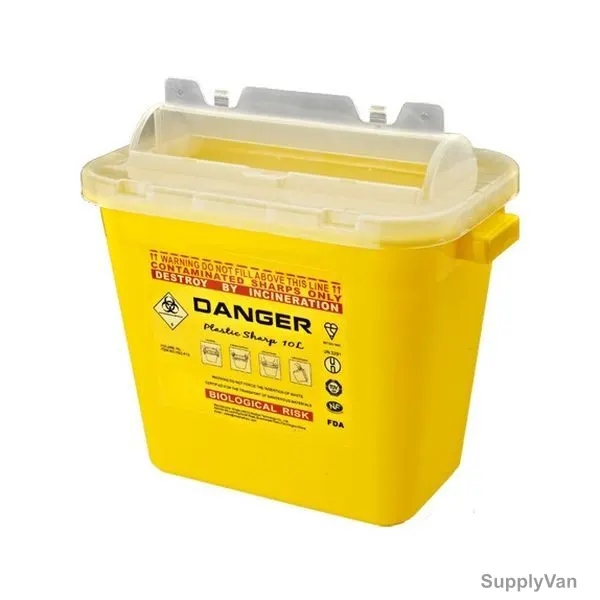 Dailymag Sharp Container, DMS-F10, 26CM Height x 20CM Width x 30CM Length, 10 Ltrs, Yellow