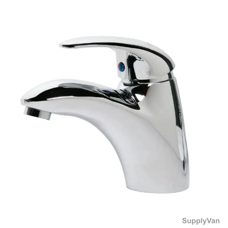 Milano Single Lever Basin Mixer, Lexus, Brass, Chrome Finish — image 1