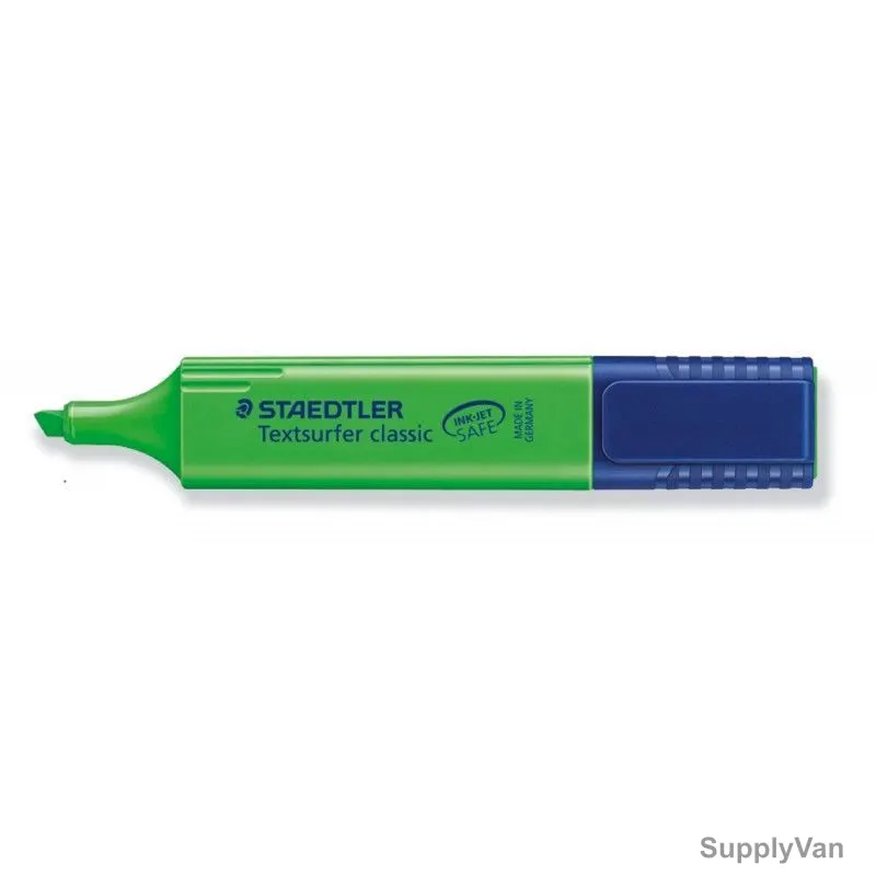 Staedtler Textsurfer Classic Highlighter, ST-364-35, 1.0-5.0MM Tip Size, Dark Green, 10 Pcs/Pack